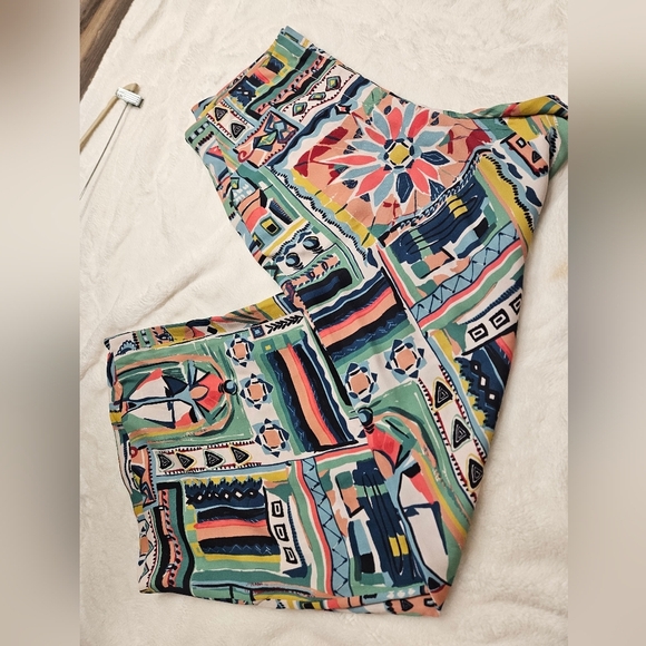 Lafayette 148 Palazzo Patchwork Size 10 - Picture 3 of 10